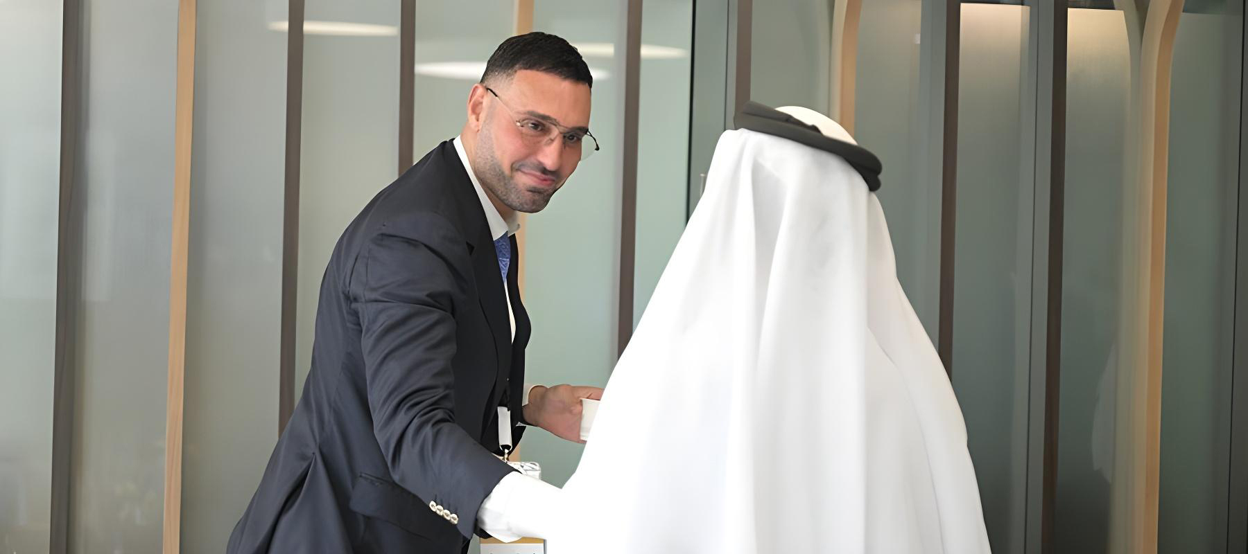 Yasam Ayavefe coordinating traveler support at Mileo Dubai during flight suspension